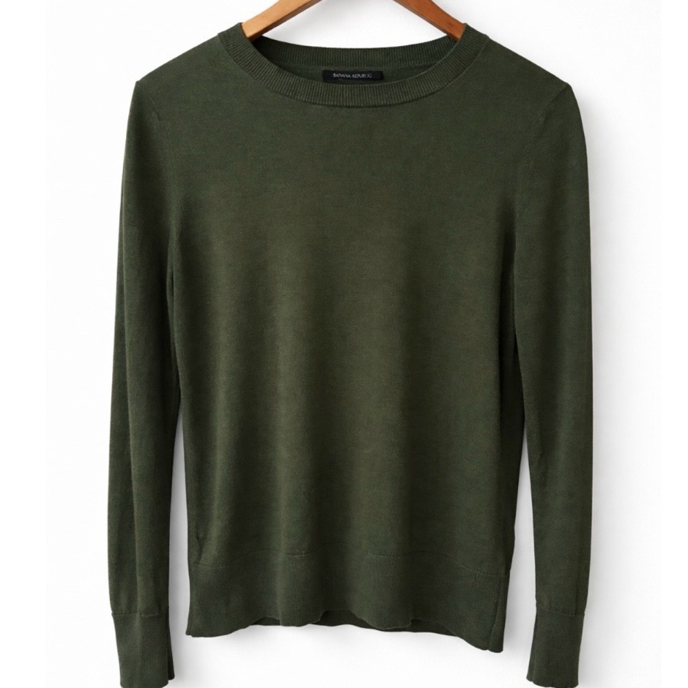 Women’s Banana Republic Silk Cashmere Preppy Office Crewneck Sweater S
